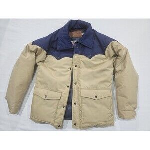 Vintage Adventure Gear Cowboy Western Coat Down Puffer Jacket Med Large 70 80's